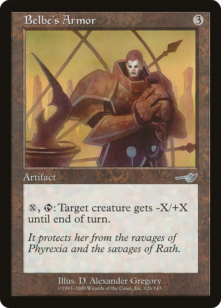 Belbe's Armor (NEM-126) - Nemesis - Premium MTG Single from Wizards of the Coast - Just $0.08! Shop now at Game Crave Tournament Store