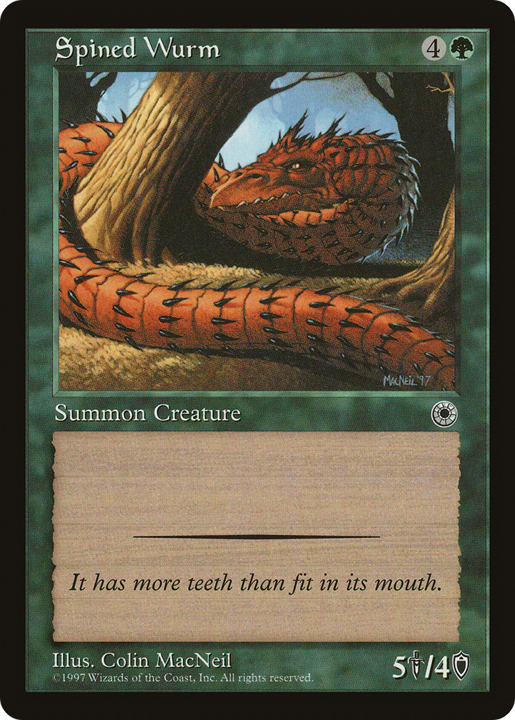 Spined Wurm (POR-185) - Portal - Premium MTG Single from Wizards of the Coast - Just $0.08! Shop now at Game Crave Tournament Store