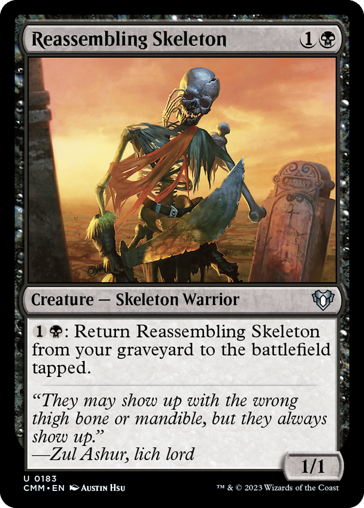 Reassembling Skeleton (CMM-183) - Commander Masters Foil - Premium MTG Single from Wizards of the Coast - Just $0.08! Shop now at Game Crave Tournament Store