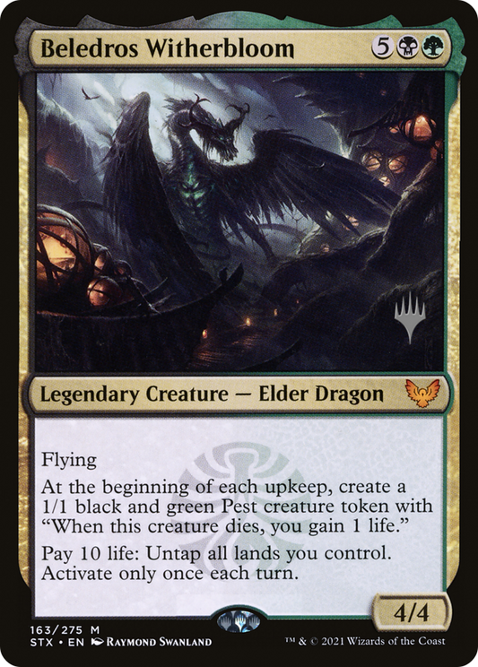Beledros Witherbloom (PSTX-163P) - Strixhaven: School of Mages Promos Foil - Premium MTG Single from Wizards of the Coast - Just $2.04! Shop now at Game Crave Tournament Store