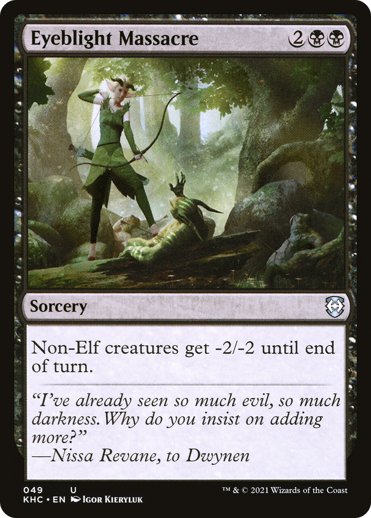 Eyeblight Massacre (KHC-049) - Kaldheim Commander - Premium MTG Single from Wizards of the Coast - Just $0.08! Shop now at Game Crave Tournament Store