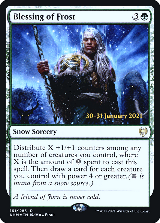 Blessing of Frost (PKHM-161S) - Kaldheim Promos: (snow) Foil - Premium MTG Single from Wizards of the Coast - Just $0.25! Shop now at Game Crave Tournament Store