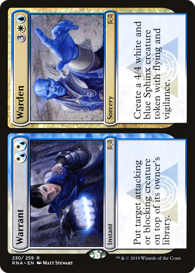 Warrant // Warden (RNA-230) - Ravnica Allegiance - Premium MTG Single from Wizards of the Coast - Just $0.25! Shop now at Game Crave Tournament Store