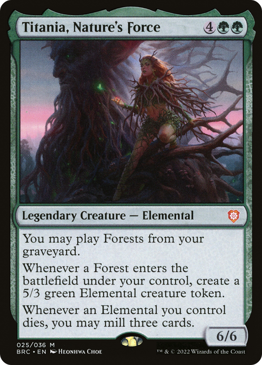 Titania, Nature's Force (BRC-025) - The Brothers' War Commander - Premium MTG Single from Wizards of the Coast - Just $0.43! Shop now at Game Crave Tournament Store