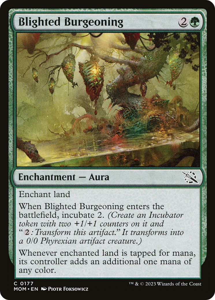 Blighted Burgeoning (MOM-177) - March of the Machine Foil - Premium MTG Single from Wizards of the Coast - Just $0.25! Shop now at Game Crave Tournament Store