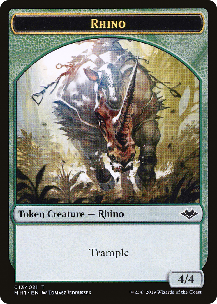 Rhino (TMH1-013) - Modern Horizons Tokens - Premium MTG Single from Wizards of the Coast - Just $0! Shop now at Game Crave Tournament Store