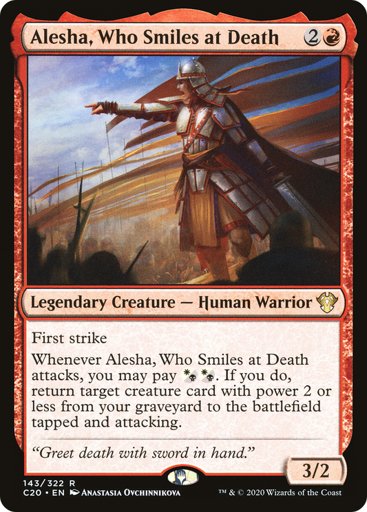 Alesha, Who Smiles at Death (C20-143) - Commander 2020 - Premium MTG Single from Wizards of the Coast - Just $0.08! Shop now at Game Crave Tournament Store