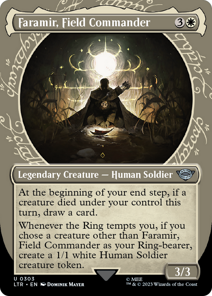 Faramir, Field Commander (LTR-303) - The Lord of the Rings: Tales of Middle-earth: (Showcase) (Borderless) Foil - Premium MTG Single from Wizards of the Coast - Just $0.08! Shop now at Game Crave Tournament Store