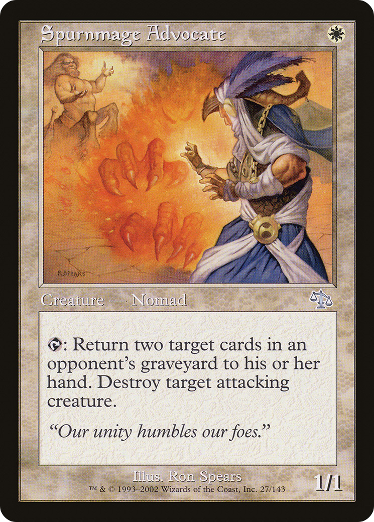 Spurnmage Advocate (JUD-027) - Judgment - Premium MTG Single from Wizards of the Coast - Just $0.08! Shop now at Game Crave Tournament Store