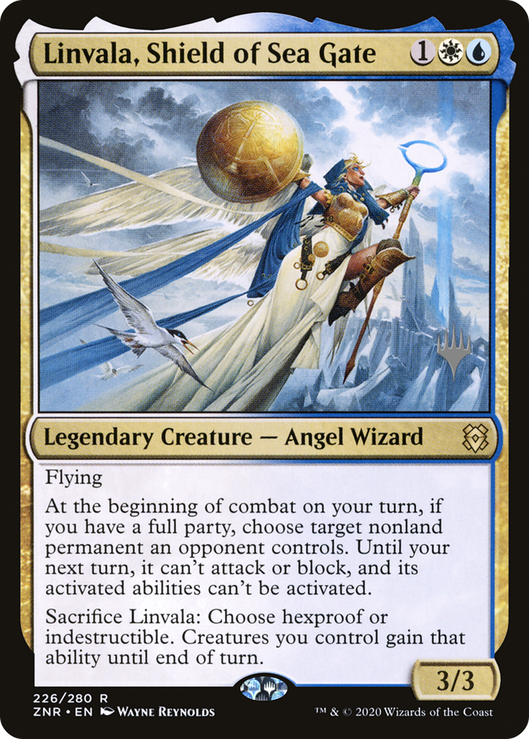 Linvala, Shield of Sea Gate (PZNR-226P) - Zendikar Rising Promos Foil - Premium MTG Single from Wizards of the Coast - Just $0.31! Shop now at Game Crave Tournament Store