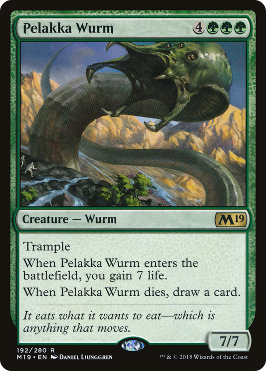 Pelakka Wurm (M19-192) - Core Set 2019 - Premium MTG Single from Wizards of the Coast - Just $0.08! Shop now at Game Crave Tournament Store
