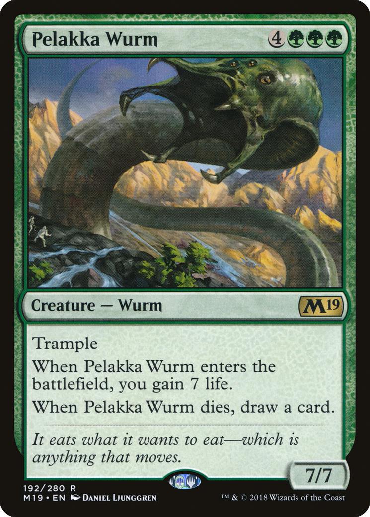 Pelakka Wurm (M19-192) - Core Set 2019 Foil - Premium MTG Single from Wizards of the Coast - Just $0.12! Shop now at Game Crave Tournament Store