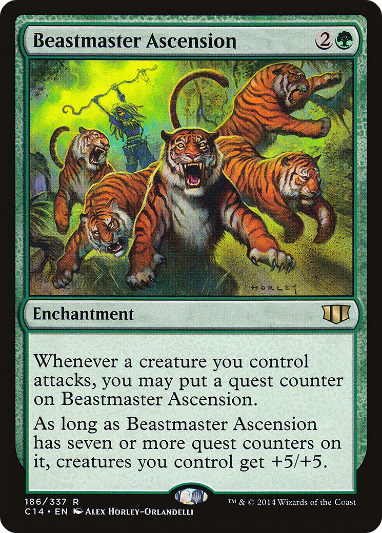 Beastmaster Ascension (C14-186) - Commander 2014 - Premium MTG Single from Wizards of the Coast - Just $0.98! Shop now at Game Crave Tournament Store