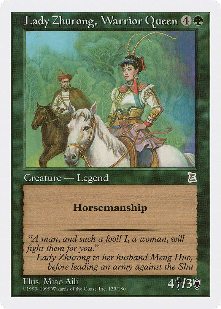 Lady Zhurong, Warrior Queen (PTK-139) - Portal Three Kingdoms - Premium MTG Single from Wizards of the Coast - Just $23.51! Shop now at Game Crave Tournament Store