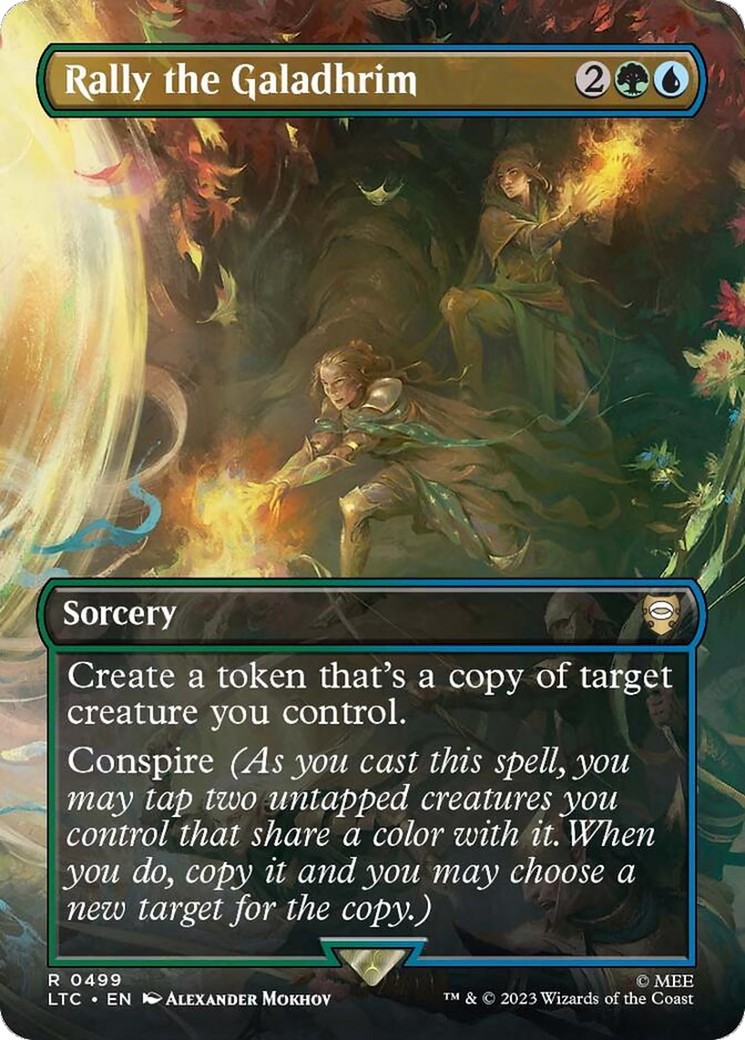 Rally the Galadhrim (LTC-499) - Tales of Middle-earth Commander (Borderless) - Premium MTG Single from Wizards of the Coast - Just $0.10! Shop now at Game Crave Tournament Store