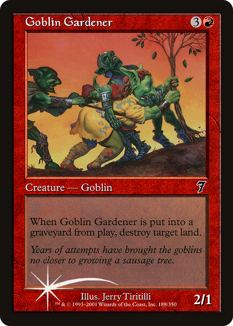 Goblin Gardener (7ED-188★) - Seventh Edition Foil - Premium MTG Single from Wizards of the Coast - Just $3.65! Shop now at Game Crave Tournament Store