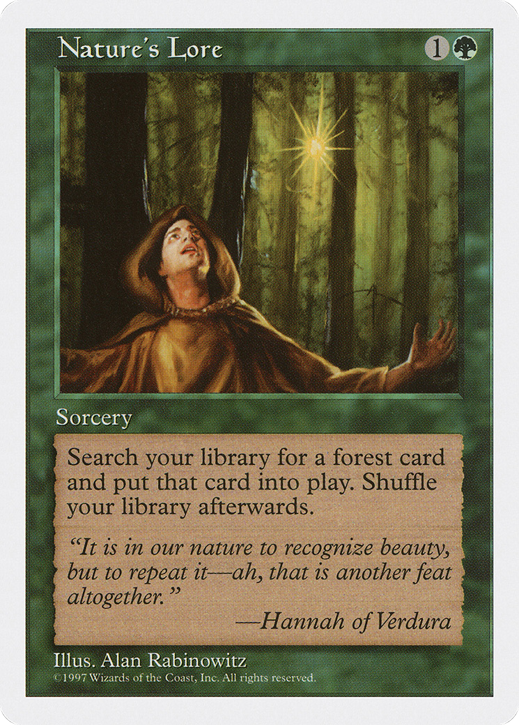 Nature's Lore (5ED-316) - Fifth Edition - Premium MTG Single from Wizards of the Coast - Just $1.96! Shop now at Game Crave Tournament Store