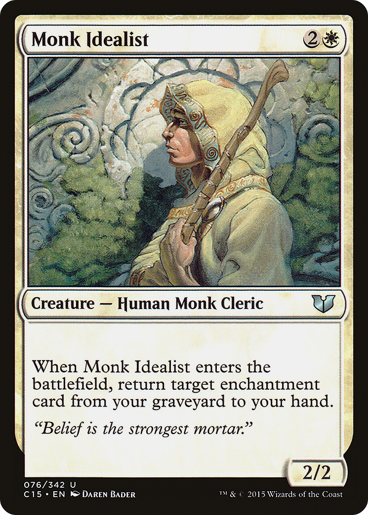 Monk Idealist (C15-076) - Commander 2015 - Premium MTG Single from Wizards of the Coast - Just $0.08! Shop now at Game Crave Tournament Store