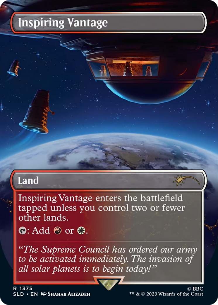 Inspiring Vantage (SLD-1375) - Secret Lair Drop (Borderless) Foil - Premium MTG Single from Wizards of the Coast - Just $1.98! Shop now at Game Crave Tournament Store
