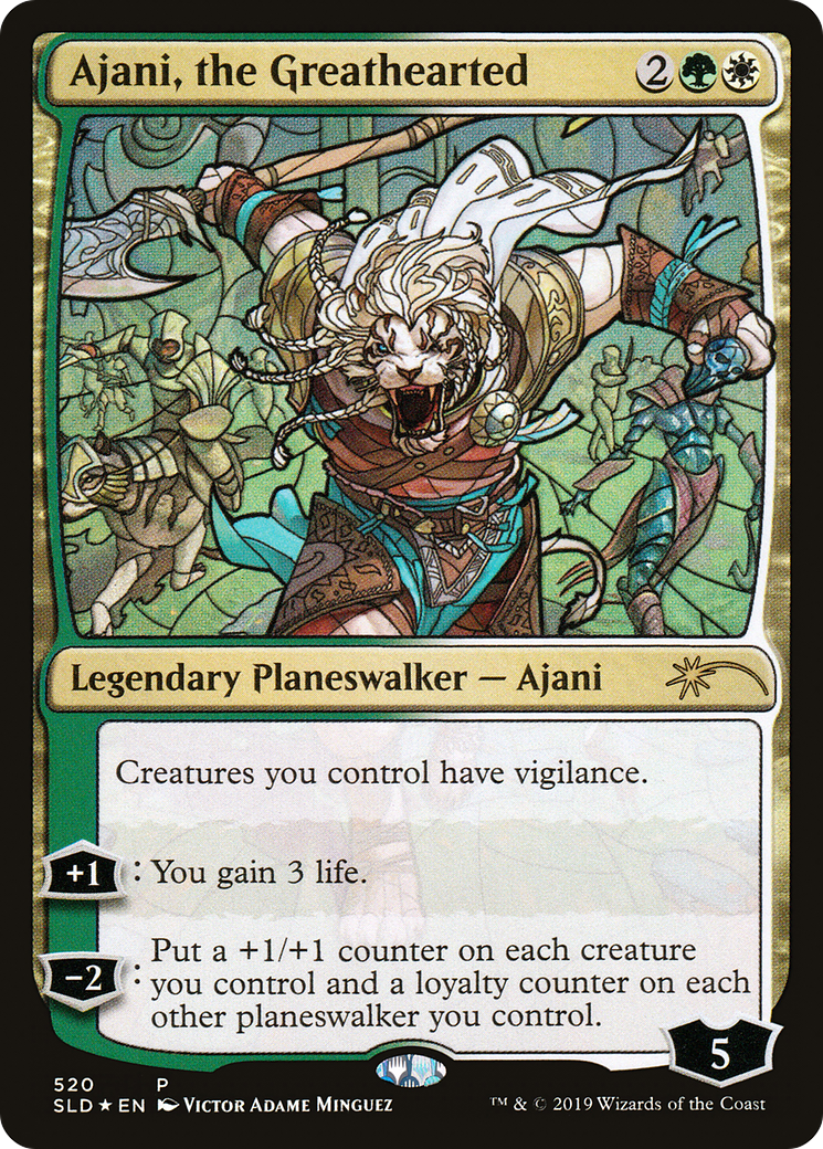 Ajani, the Greathearted (SLD-520) - Secret Lair Drop Foil - Premium MTG Single from Wizards of the Coast - Just $1.25! Shop now at Game Crave Tournament Store