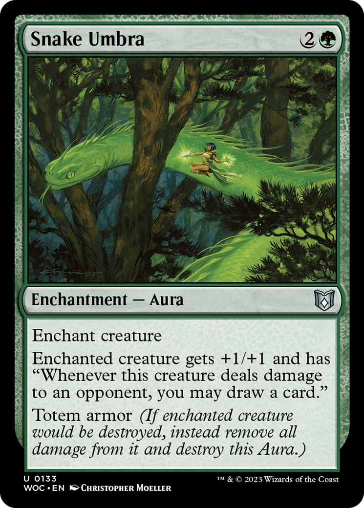 Snake Umbra (WOC-133) - Wilds of Eldraine Commander - Premium MTG Single from Wizards of the Coast - Just $0.87! Shop now at Game Crave Tournament Store