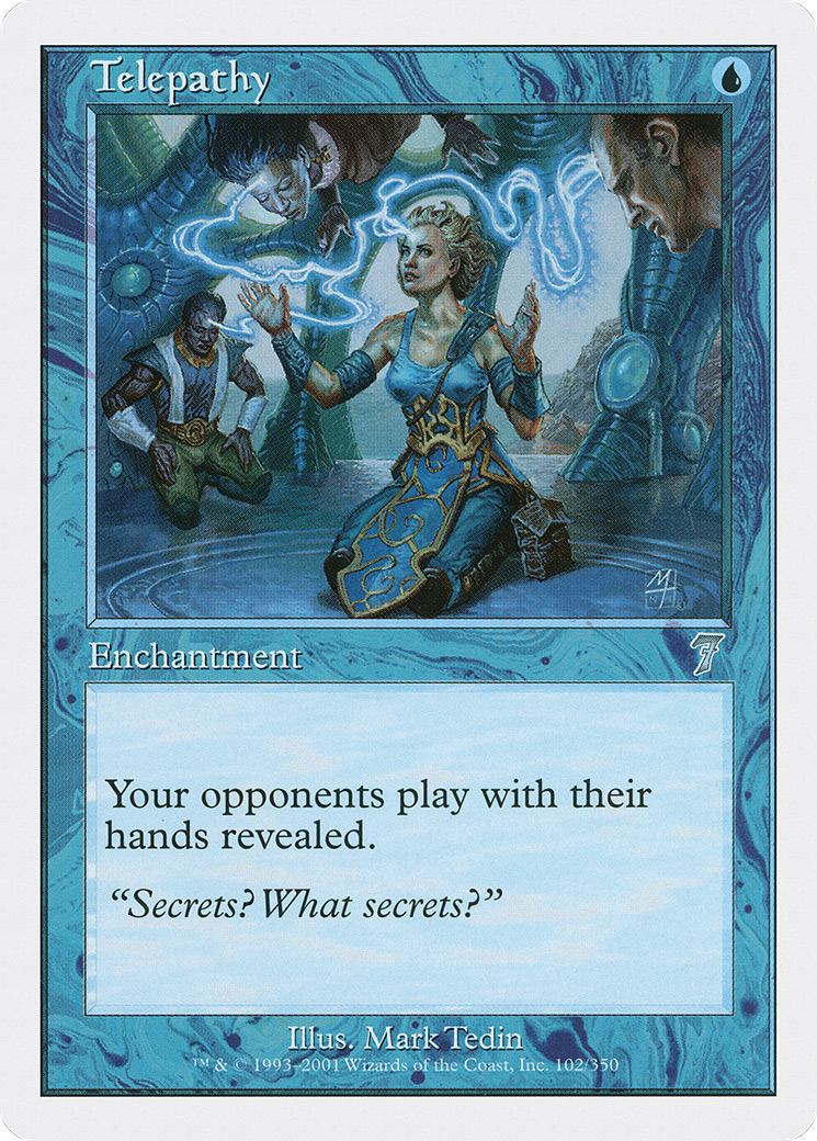 Telepathy (7ED-102) - Seventh Edition - Premium MTG Single from Wizards of the Coast - Just $3.73! Shop now at Game Crave Tournament Store