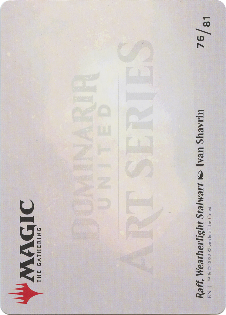 Raff, Weatherlight Stalwart // Raff, Weatherlight Stalwart (ADMU-076) - Dominaria United Art Series (Borderless) Foil - Premium MTG Single from Wizards of the Coast - Just $0! Shop now at Game Crave Tournament Store
