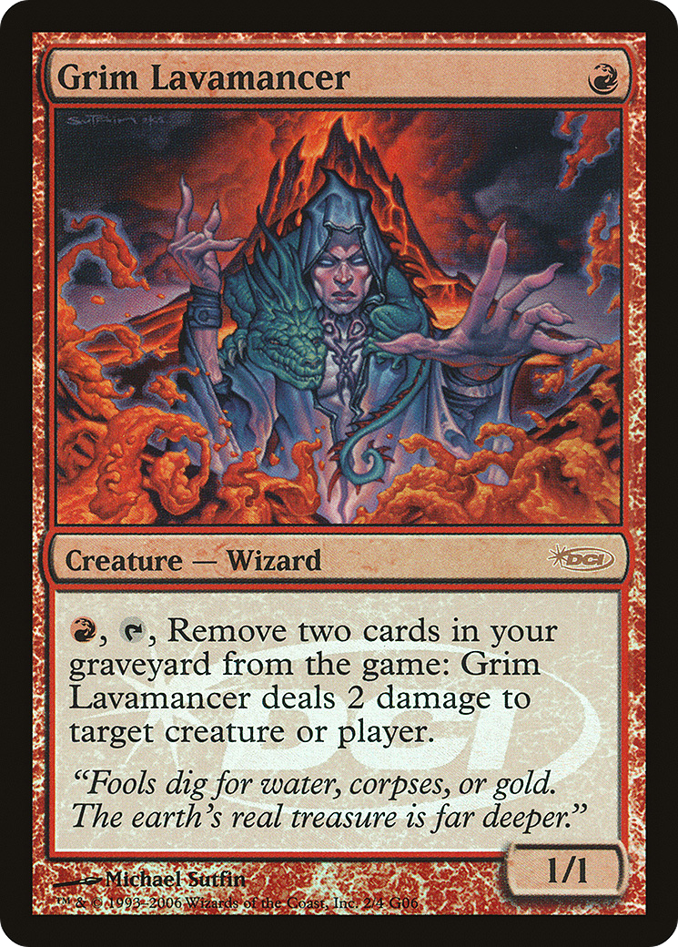 Grim Lavamancer (G06-002) - Judge Gift Cards 2006 Foil - Premium MTG Single from Wizards of the Coast - Just $1.76! Shop now at Game Crave Tournament Store
