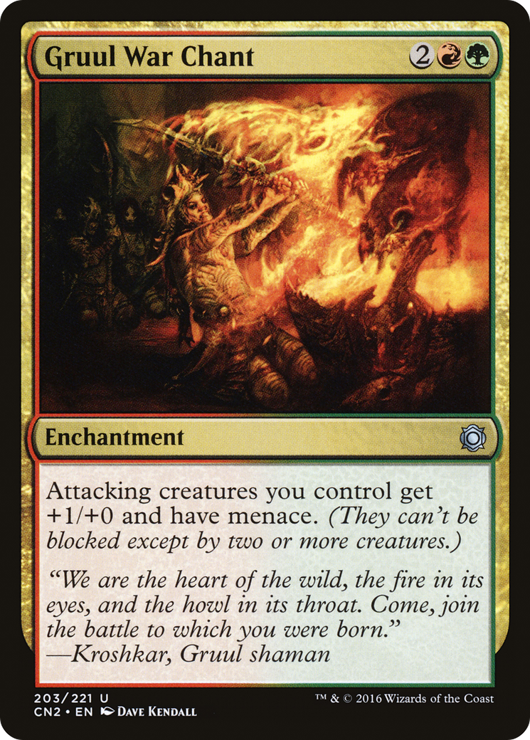 Gruul War Chant (CN2-203) - Conspiracy: Take the Crown Foil - Premium MTG Single from Wizards of the Coast - Just $0.16! Shop now at Game Crave Tournament Store
