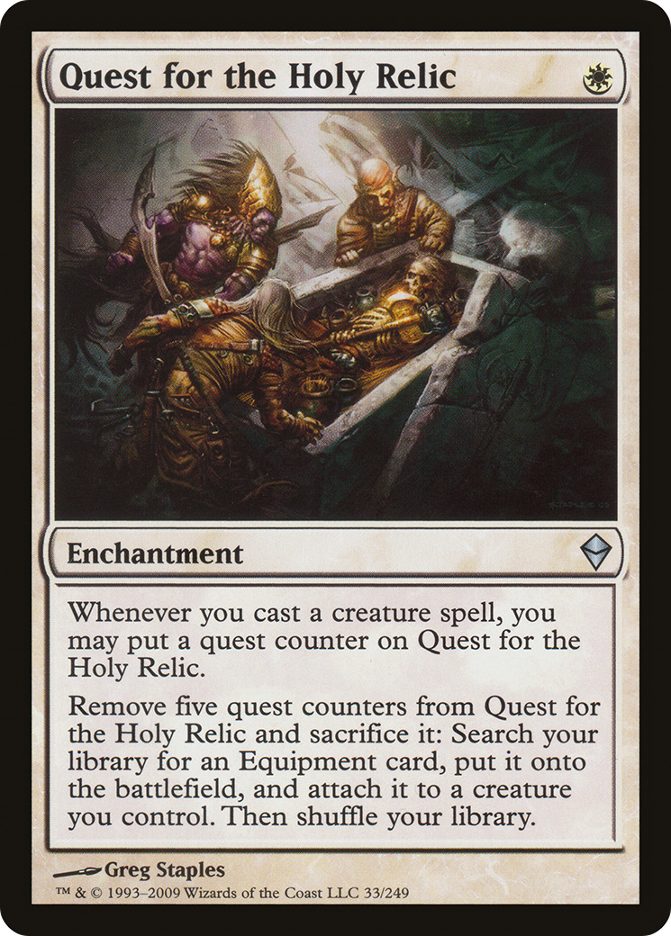 Quest for the Holy Relic (ZEN-033) - Zendikar - Premium MTG Single from Wizards of the Coast - Just $0.08! Shop now at Game Crave Tournament Store
