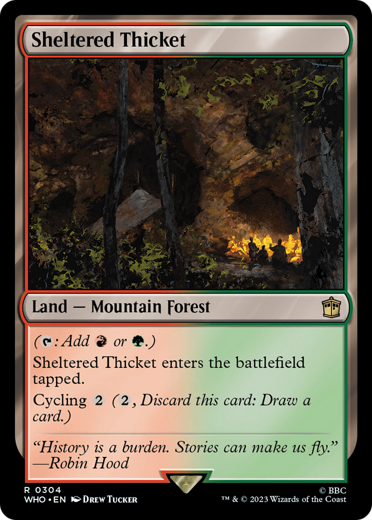 Sheltered Thicket (WHO-304) - Doctor Who - Premium MTG Single from Wizards of the Coast - Just $0.08! Shop now at Game Crave Tournament Store