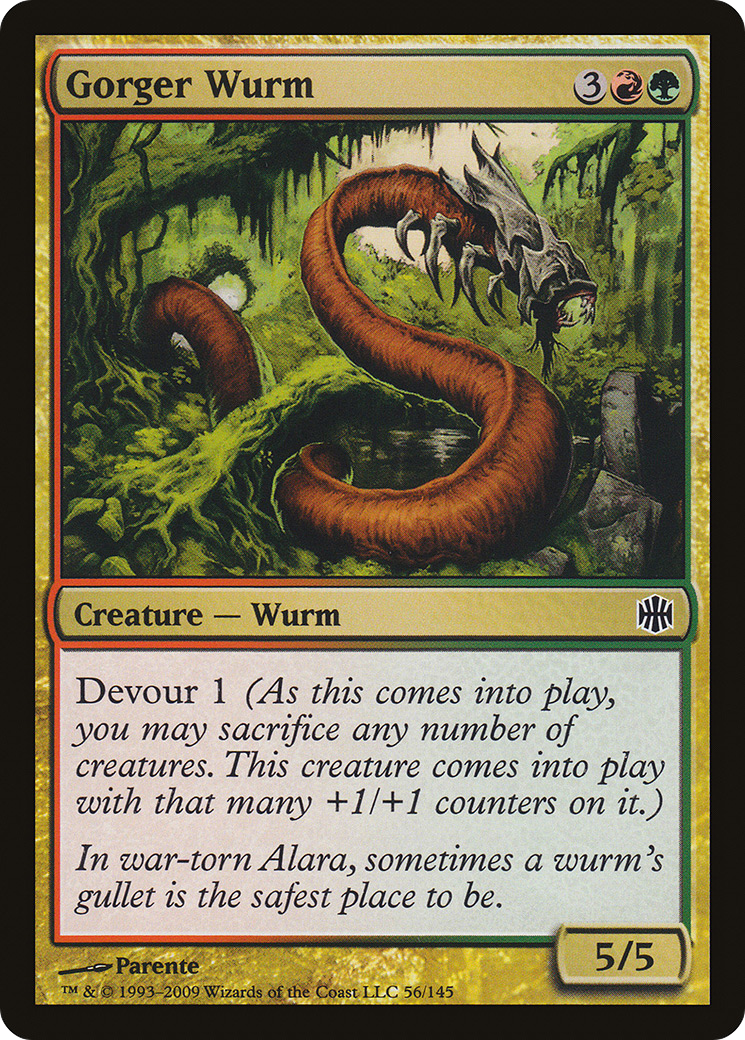 Gorger Wurm (ARB-056) - Alara Reborn - Premium MTG Single from Wizards of the Coast - Just $0.08! Shop now at Game Crave Tournament Store
