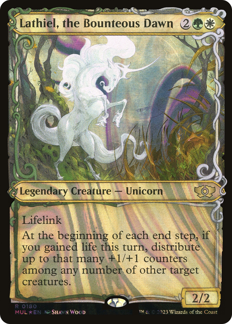 Lathiel, the Bounteous Dawn (MUL-180) - Multiverse Legends: (Showcase) Foil - Premium MTG Single from Wizards of the Coast - Just $2.06! Shop now at Game Crave Tournament Store