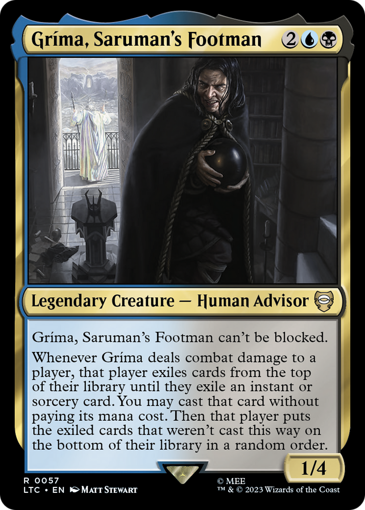 Gríma, Saruman's Footman (LTC-057) - Tales of Middle-earth Commander - Premium MTG Single from Wizards of the Coast - Just $0.22! Shop now at Game Crave Tournament Store