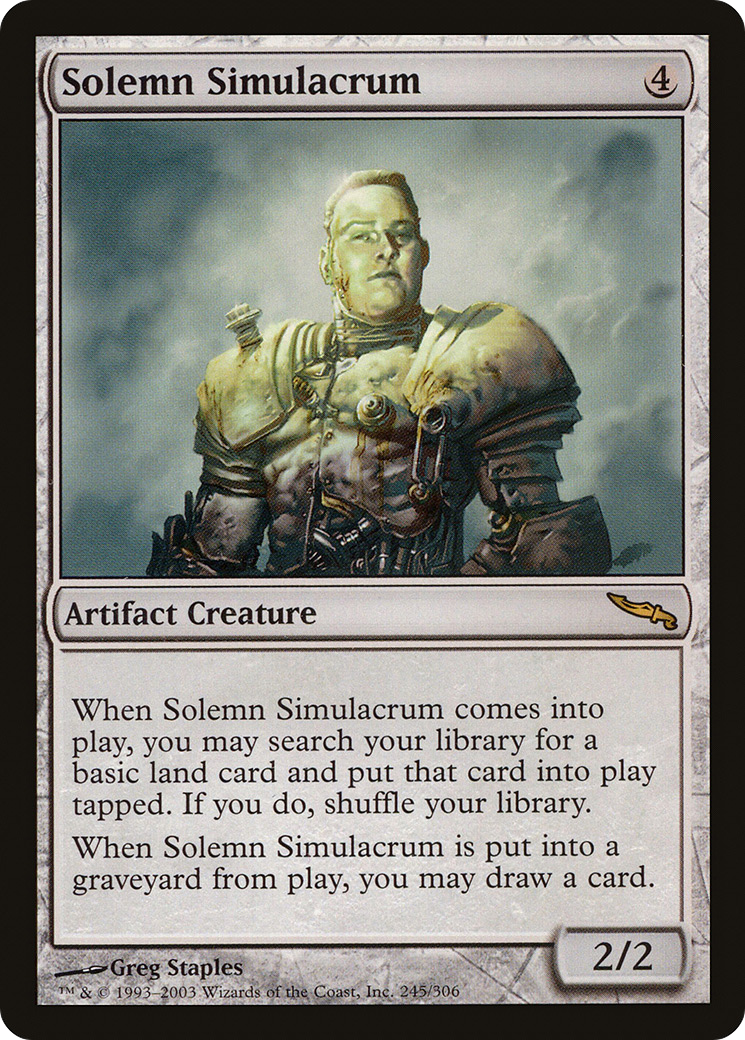 Solemn Simulacrum (MRD-245) - Mirrodin Foil - Premium MTG Single from Wizards of the Coast - Just $4.68! Shop now at Game Crave Tournament Store