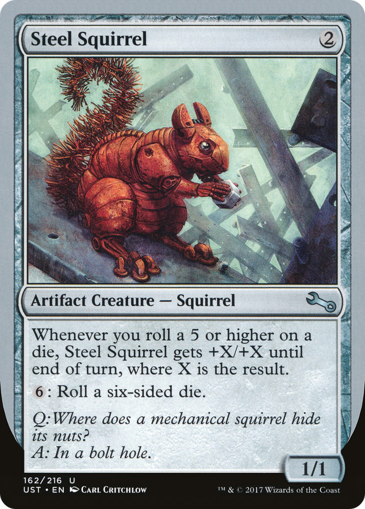 Steel Squirrel (UST-162) - Unstable - Premium MTG Single from Wizards of the Coast - Just $0.08! Shop now at Game Crave Tournament Store