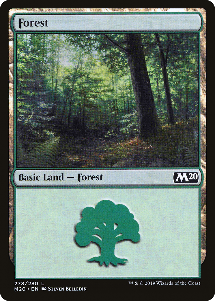 Forest (M20-278) - Core Set 2020 - Premium MTG Single from Wizards of the Coast - Just $0.08! Shop now at Game Crave Tournament Store