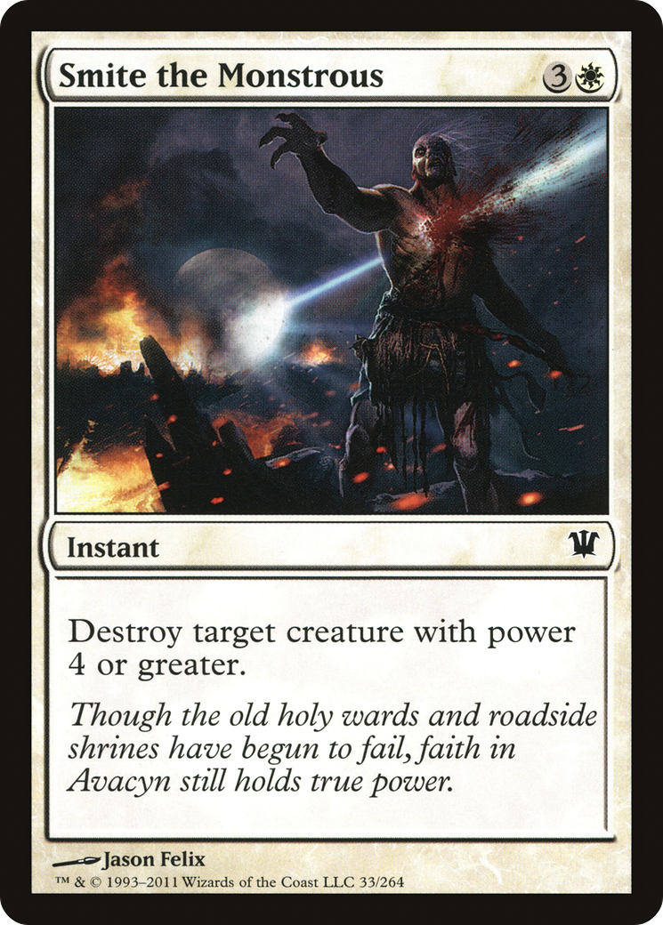 Smite the Monstrous (ISD-033) - Innistrad - Premium MTG Single from Wizards of the Coast - Just $0.08! Shop now at Game Crave Tournament Store