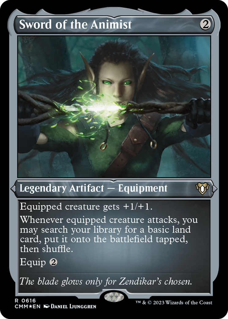 Sword of the Animist (CMM-616) - Commander Masters Etched Foil - Premium MTG Single from Wizards of the Coast - Just $3.09! Shop now at Game Crave Tournament Store