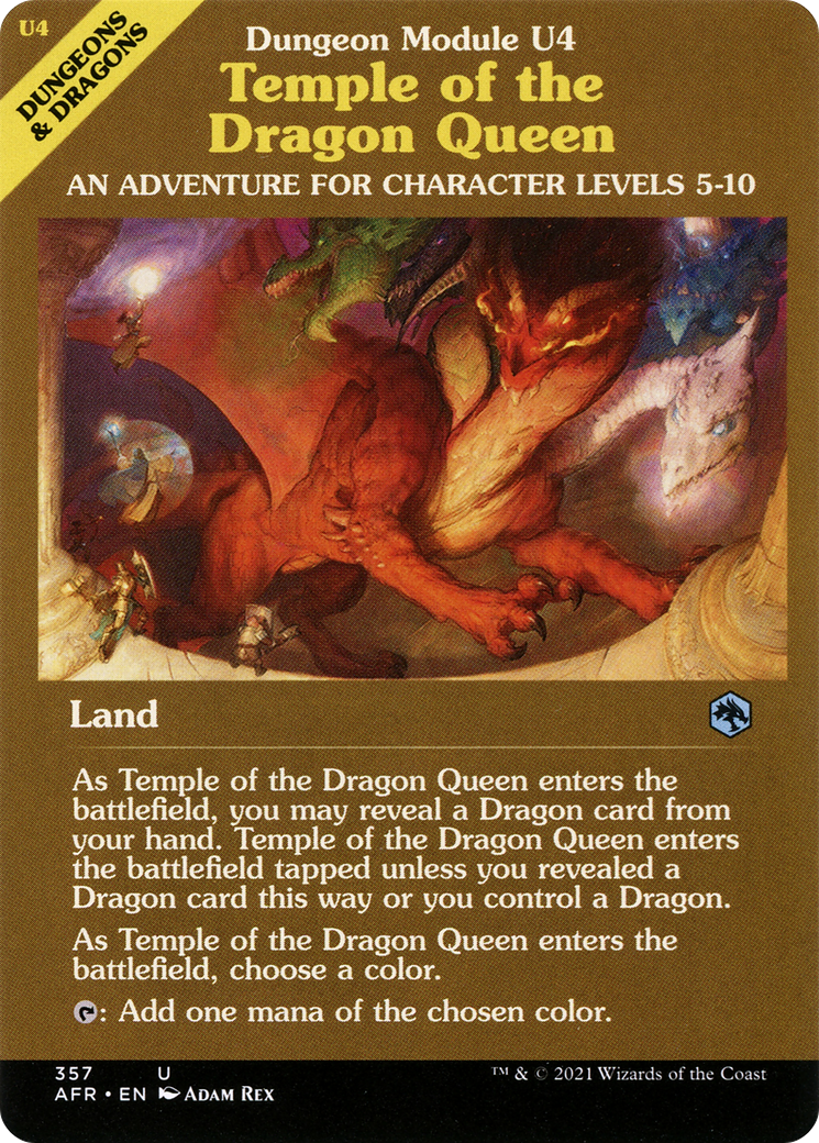 Temple of the Dragon Queen (AFR-357) - Adventures in the Forgotten Realms: (Showcase) Foil - Premium MTG Single from Wizards of the Coast - Just $0.56! Shop now at Game Crave Tournament Store