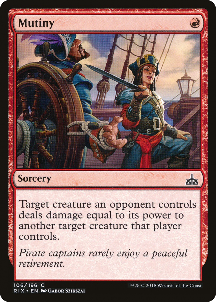 Mutiny (RIX-106) - Rivals of Ixalan - Premium MTG Single from Wizards of the Coast - Just $0.08! Shop now at Game Crave Tournament Store