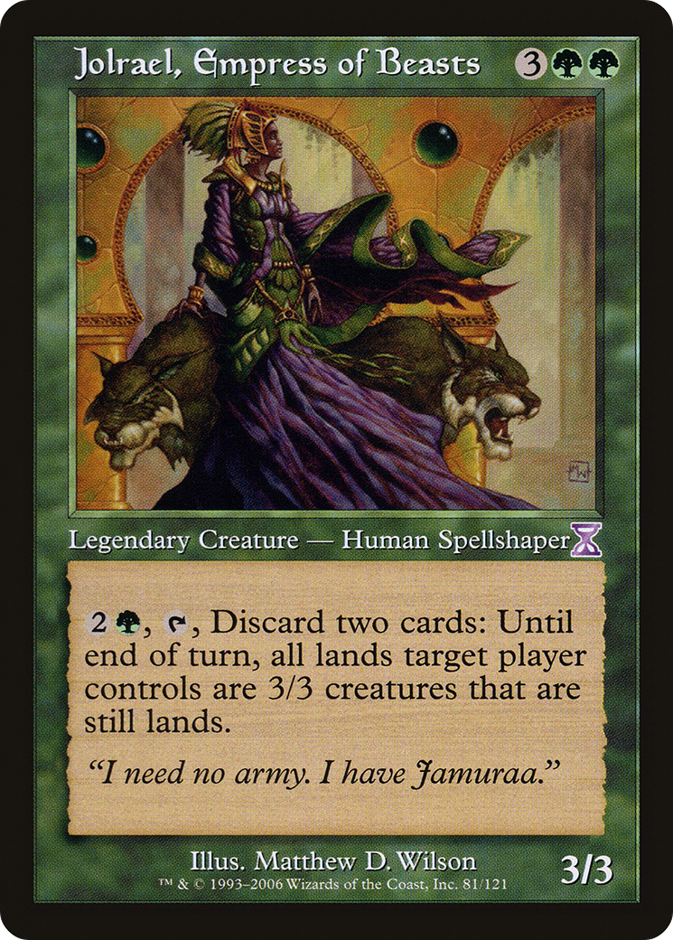 Jolrael, Empress of Beasts (TSB-081) - Time Spiral Timeshifted - Premium MTG Single from Wizards of the Coast - Just $0.23! Shop now at Game Crave Tournament Store