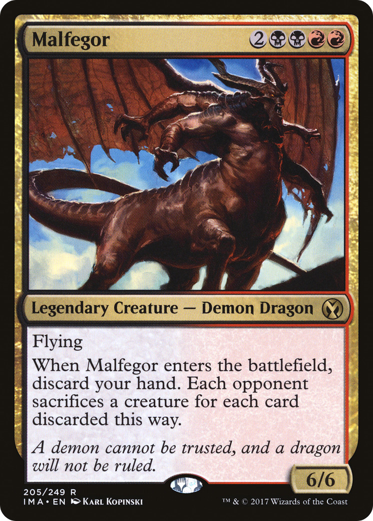 Malfegor (IMA-205) - Iconic Masters Foil - Premium MTG Single from Wizards of the Coast - Just $0.16! Shop now at Game Crave Tournament Store