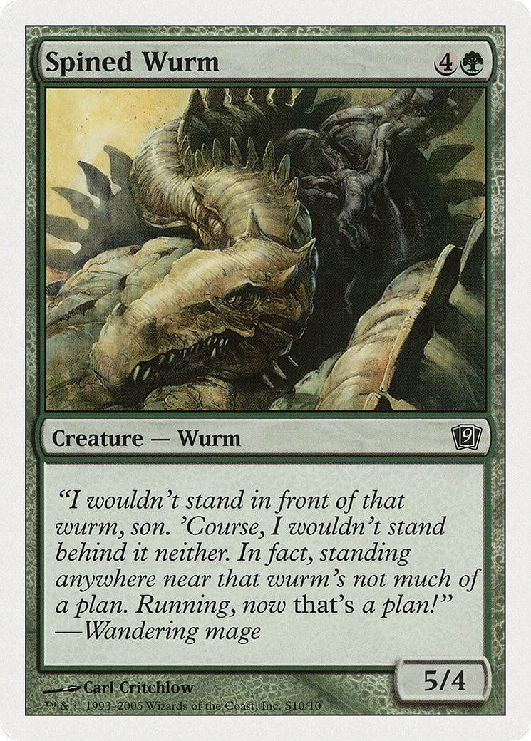 Spined Wurm (9ED-S10) - Ninth Edition - Premium MTG Single from Wizards of the Coast - Just $0.08! Shop now at Game Crave Tournament Store