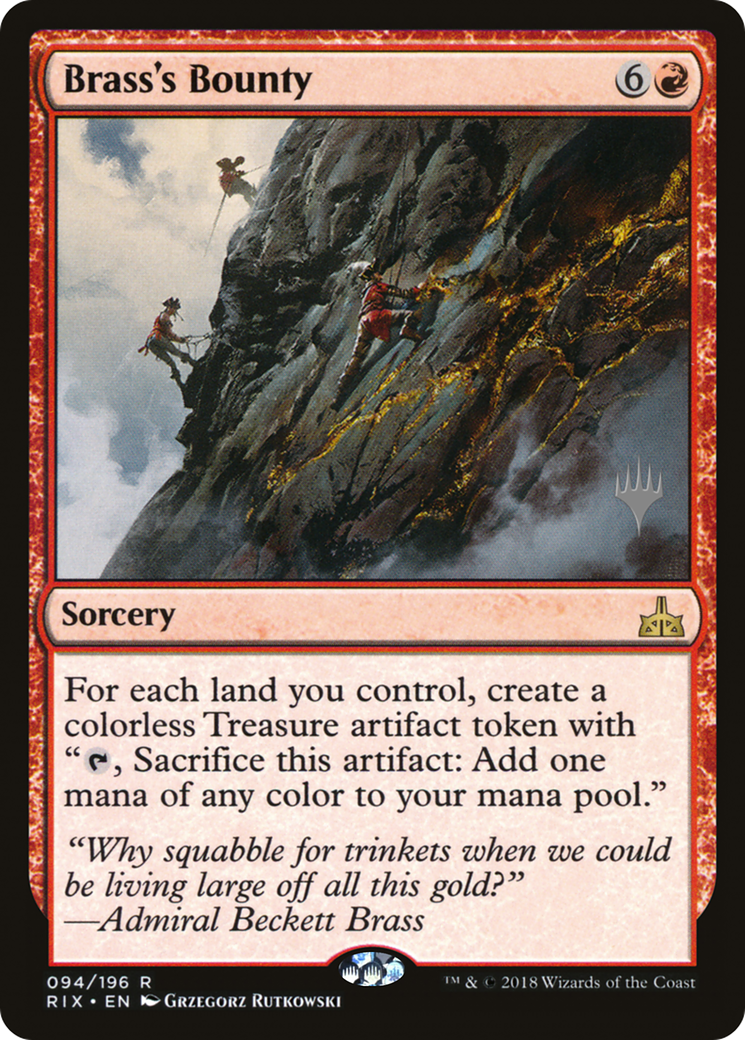 Brass's Bounty (PRIX-94P) - Rivals of Ixalan Promos - Premium MTG Single from Wizards of the Coast - Just $0.48! Shop now at Game Crave Tournament Store
