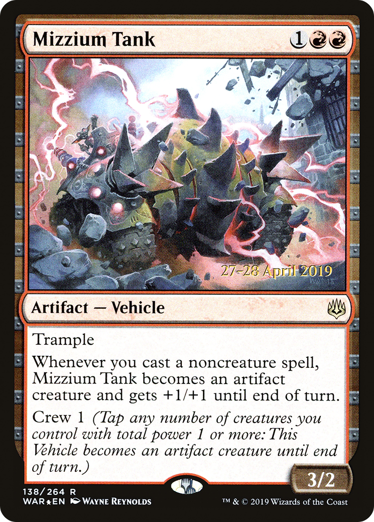 Mizzium Tank (PWAR-138S) - War of the Spark Promos Foil - Premium MTG Single from Wizards of the Coast - Just $0.12! Shop now at Game Crave Tournament Store