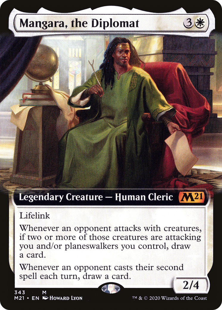 Mangara, the Diplomat (M21-343) - Core Set 2021: (Extended Art) Foil - Premium MTG Single from Wizards of the Coast - Just $1.95! Shop now at Game Crave Tournament Store