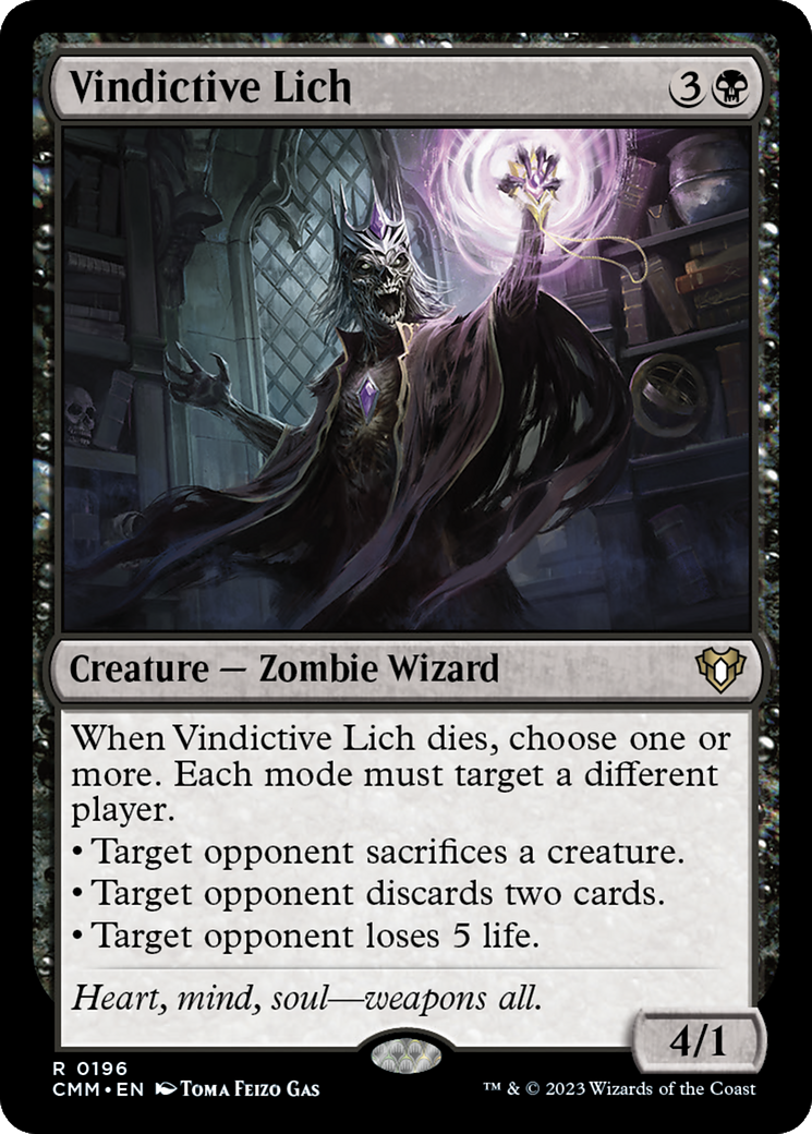 Vindictive Lich (CMM-196) - Commander Masters - Premium MTG Single from Wizards of the Coast - Just $0.08! Shop now at Game Crave Tournament Store