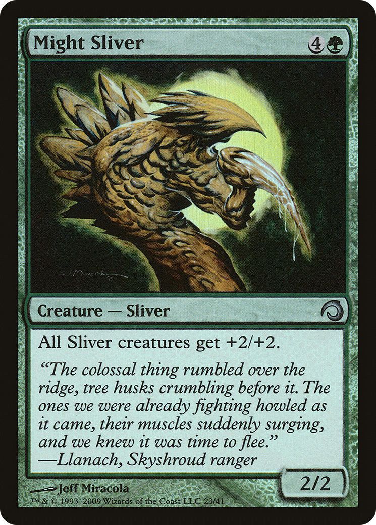Might Sliver (H09-023) - Premium Deck Series: Slivers Foil - Premium MTG Single from Wizards of the Coast - Just $0.13! Shop now at Game Crave Tournament Store