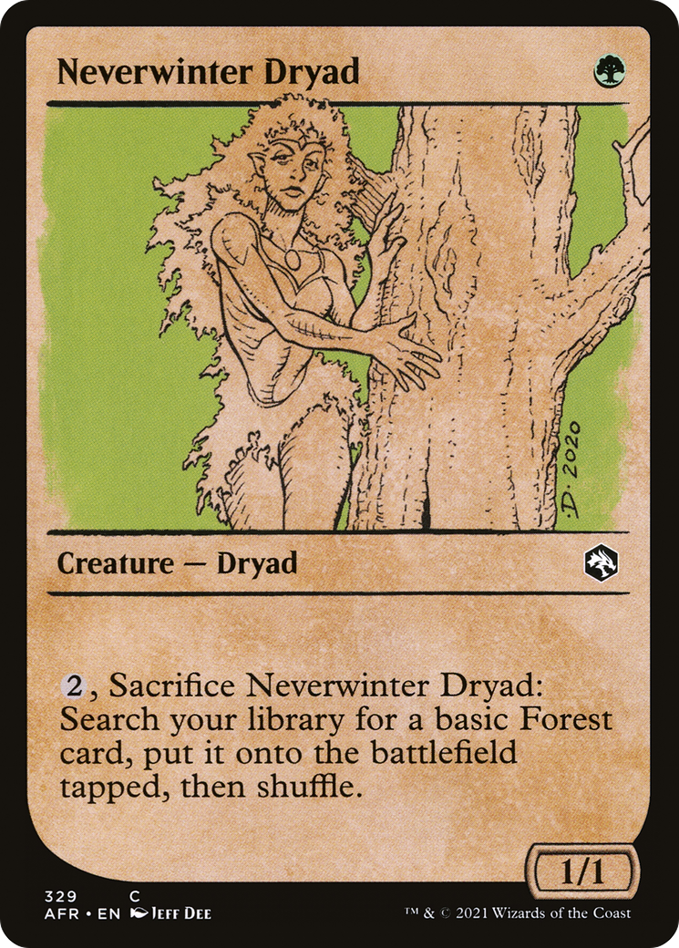 Neverwinter Dryad (AFR-329) - Adventures in the Forgotten Realms: (Showcase) Foil - Premium MTG Single from Wizards of the Coast - Just $0.08! Shop now at Game Crave Tournament Store
